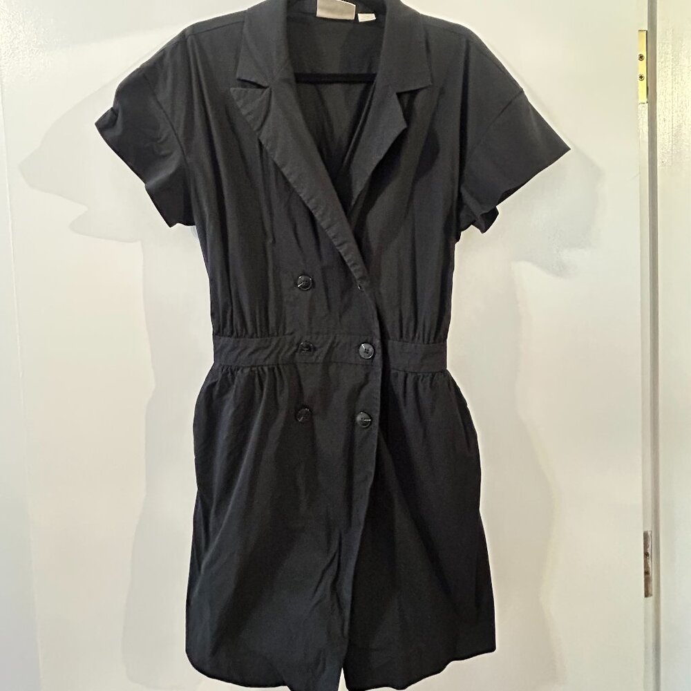 Maeve Anthropologie Black Short-Sleeve Romper